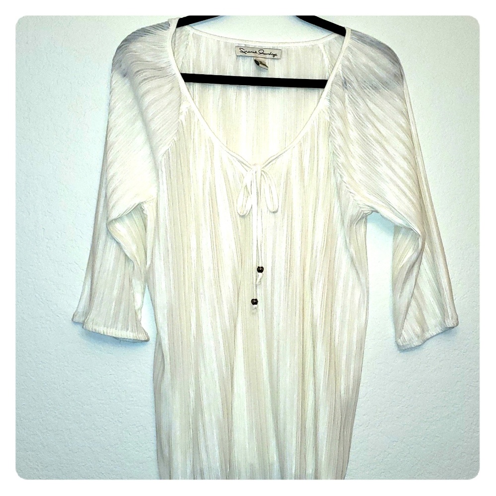 Cream white French Laundry Blouse XL SHIRT